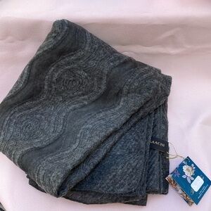 Large Dark Grey with Pattern Scarf/Wrap